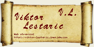 Viktor Leštarić vizit kartica